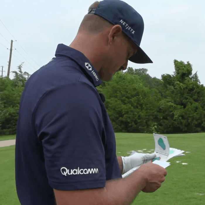 Bryson DeChambeau with a StrackaBook on his YouTube channel