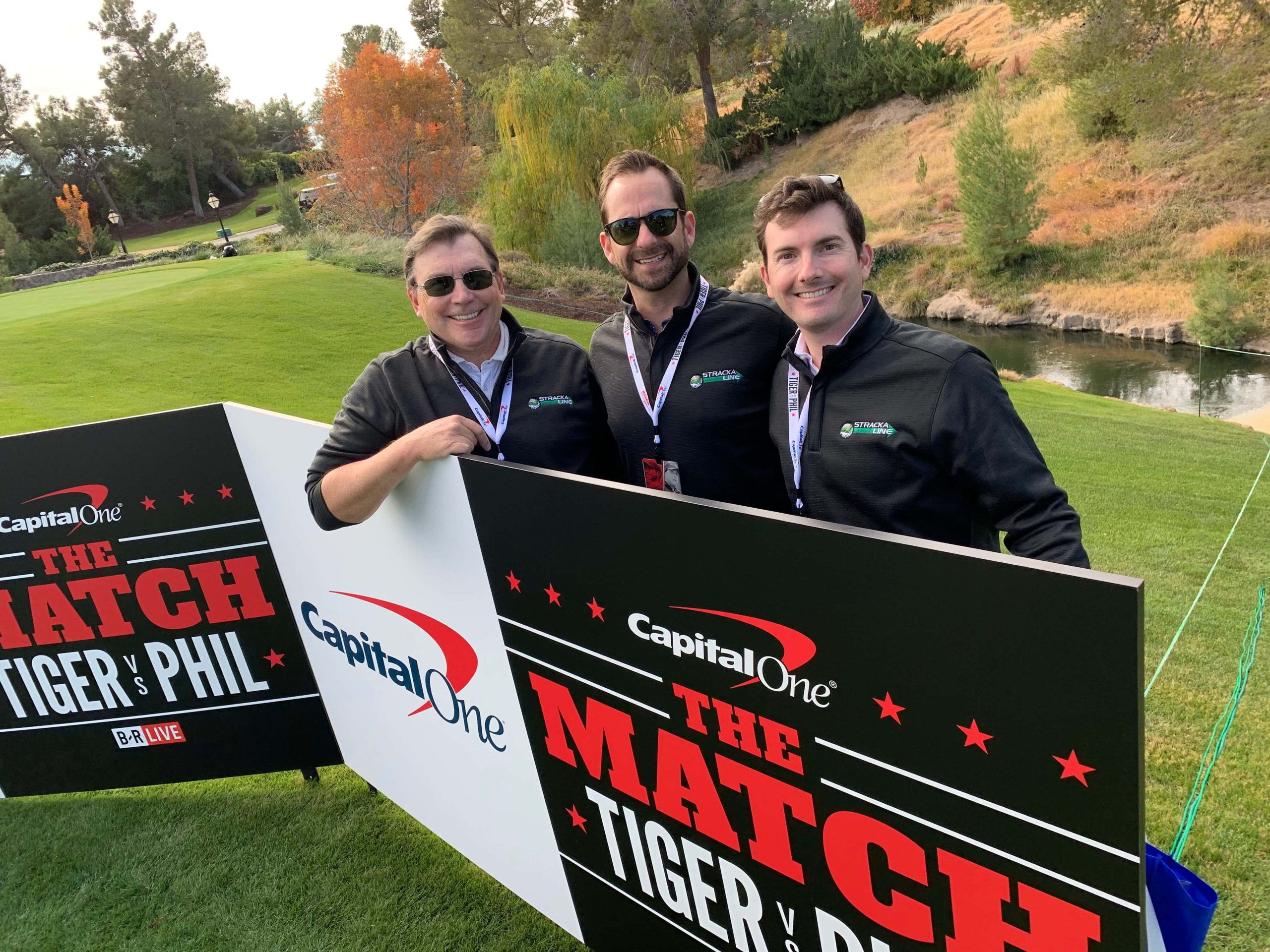 Jim Stracka, Justin Porter, & Chase Stracka at Shadow Creek GC, November 2018