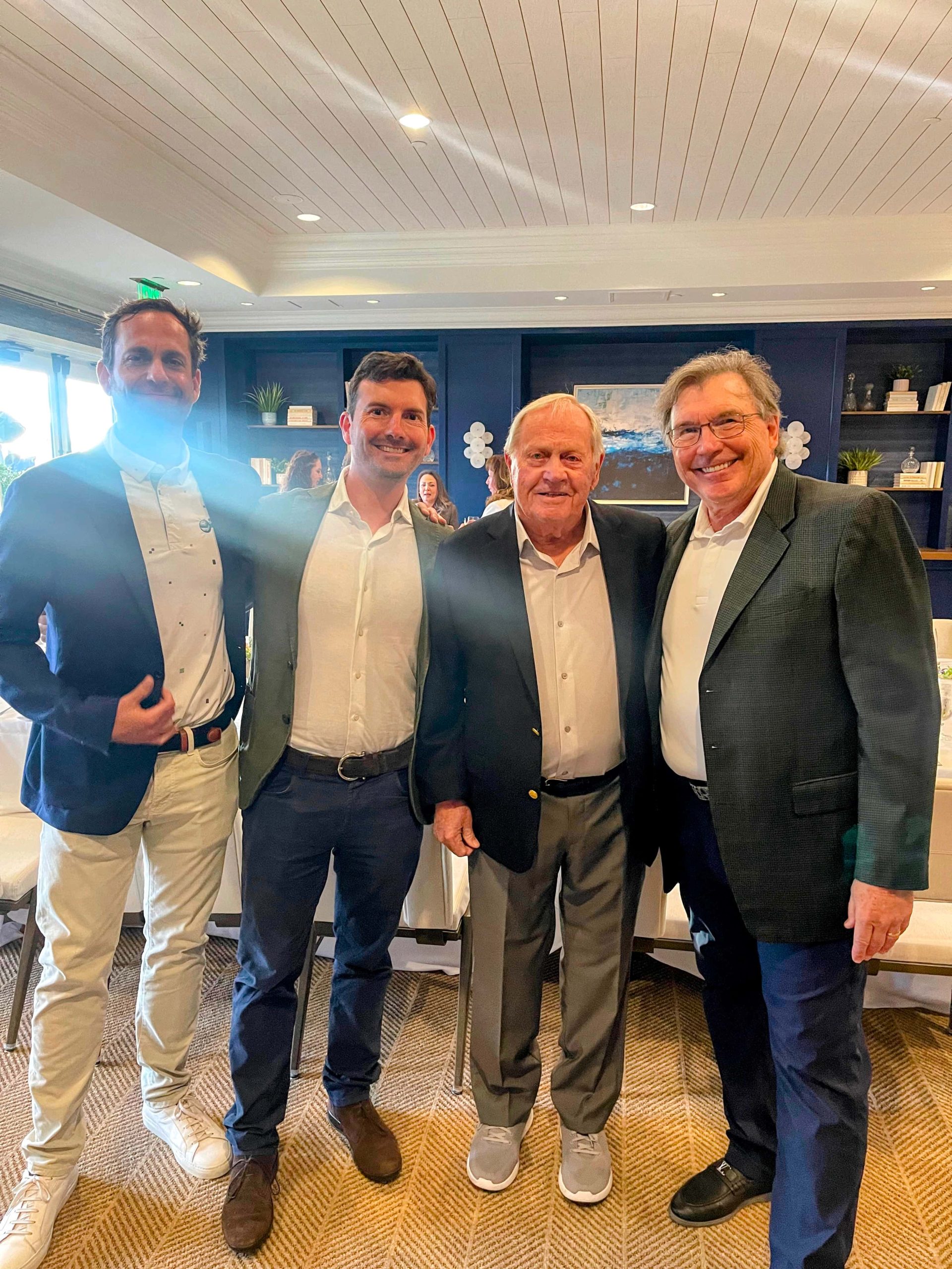 Justin Porter, Chase Stracka, Jack Nicklaus, and Jim Stracka, in Newport Beach, CA March 2025