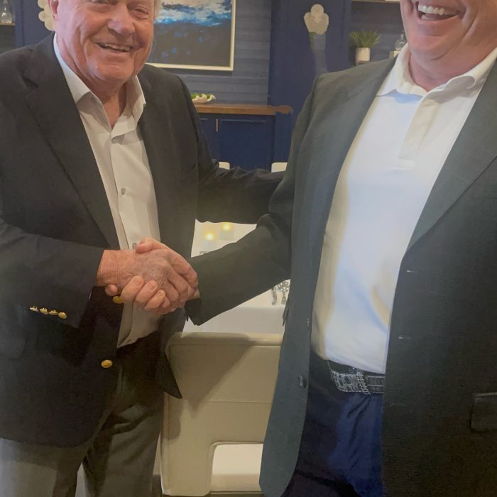 Jack Nicklaus and Jim Stracka, in Newport Beach, March 2025