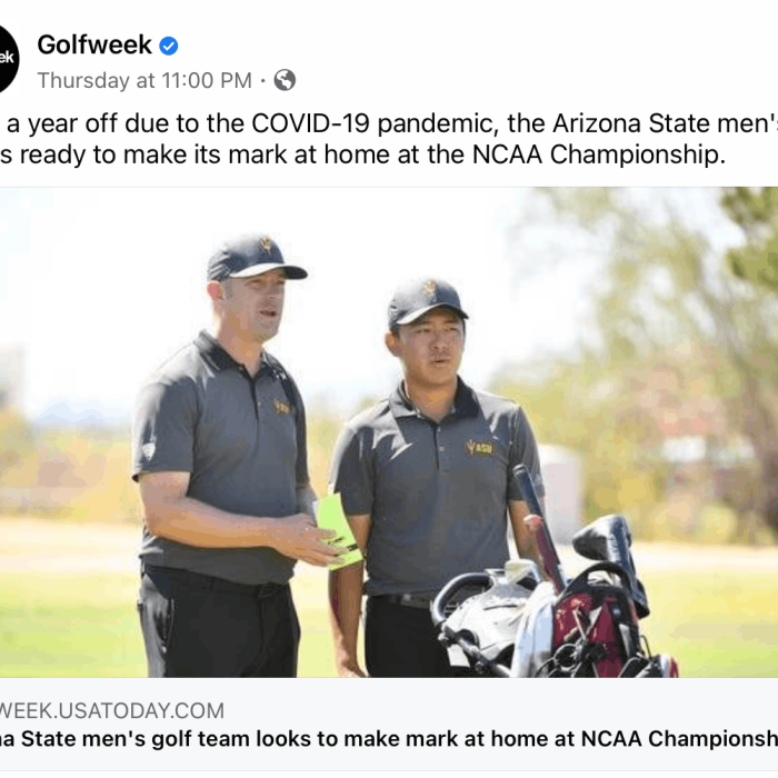 StrackaBook in play at a NCAA Golf Event