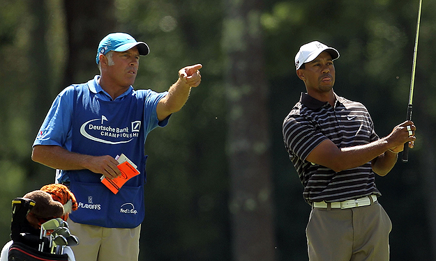 Tiger Woods with StrackaBook at the 2010 BMW Championship