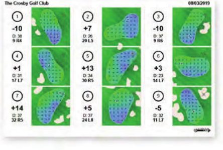The Crosby Golf Club printed pin sheet