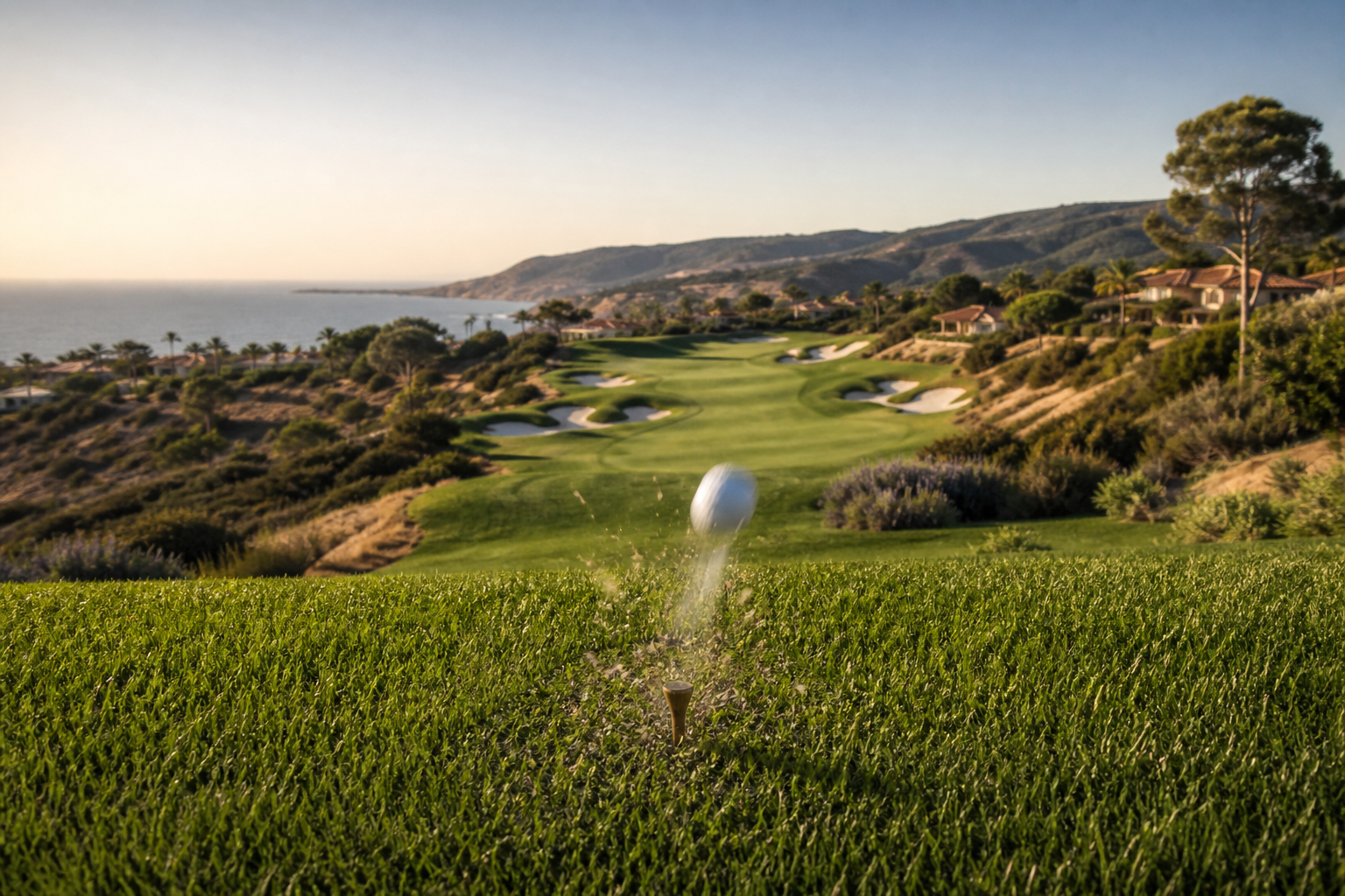 vTour tee shot on real course data