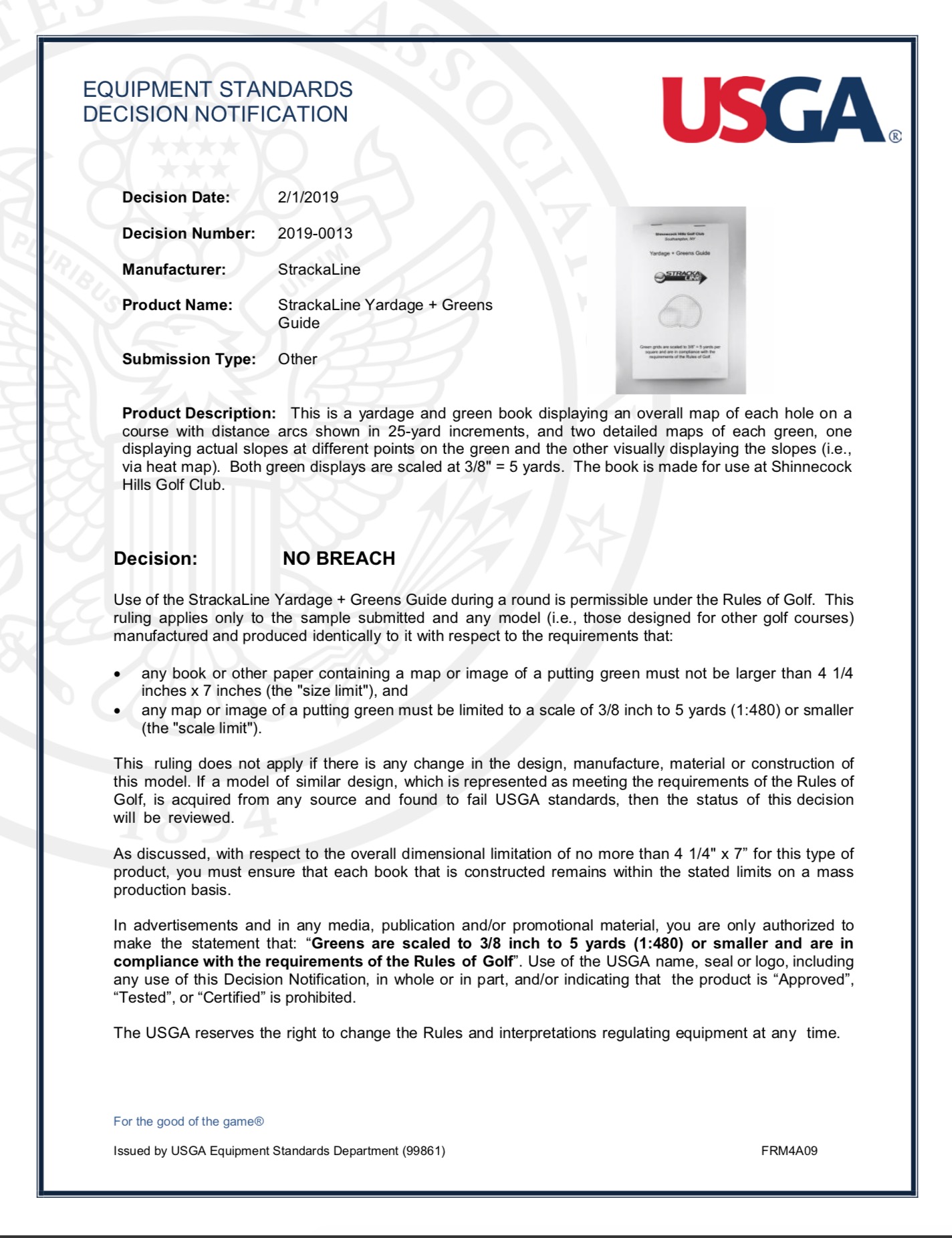 USGA StrackaLine certification